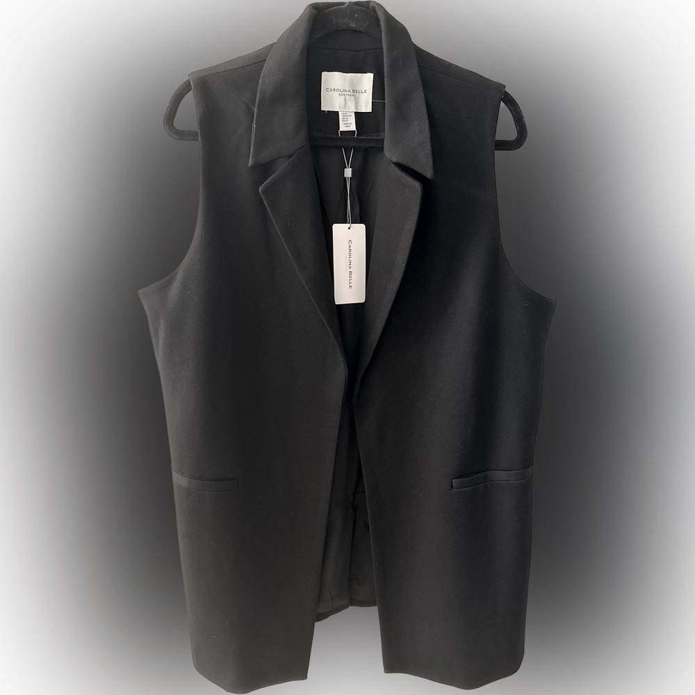 Carolina Belle sleeveless long blazer